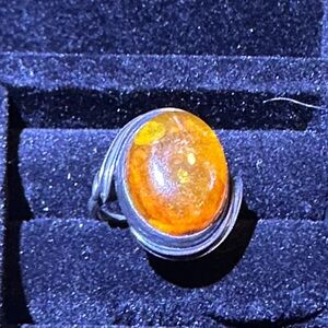 Elegant Amber Ring
